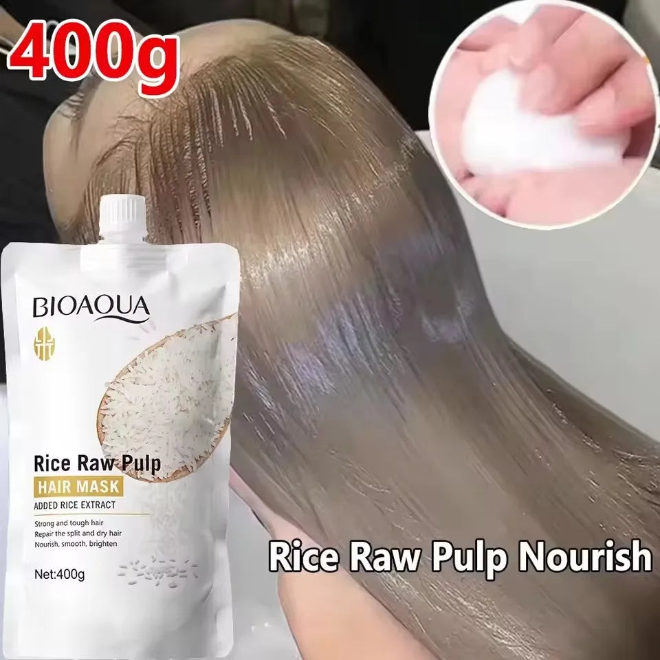 10/30/50/100/400g Magical Keratin Hair Mask 5 Seconds Repair Damaged Frizzy Hair, Soft Smooth Shiny Rice Moisturizing Hair Care