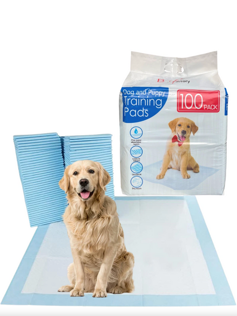 100 Large Puppy Training Trainer Train Pads Toilet Pee Wee Poo Dog Pet Cat Mats