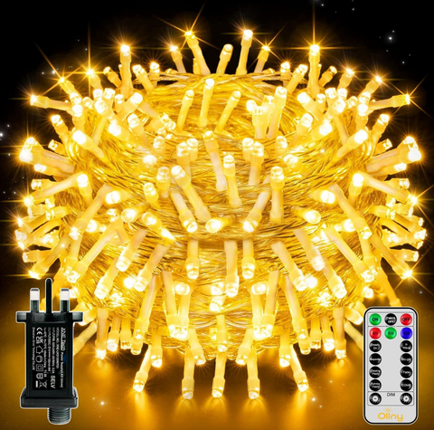 Ollny Christmas Tree Lights, 20m 200 LED Outdoor Fairy Light