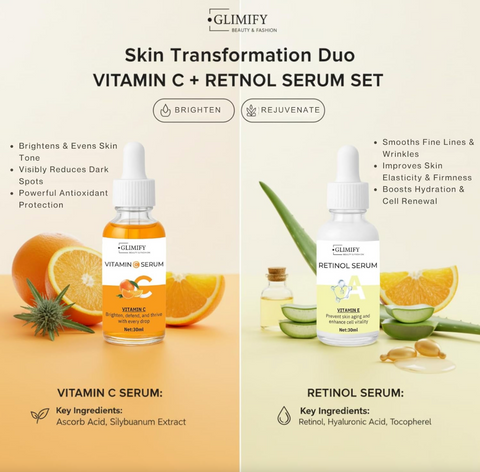 Glimify Vitamin C Serum and Retinol Serum